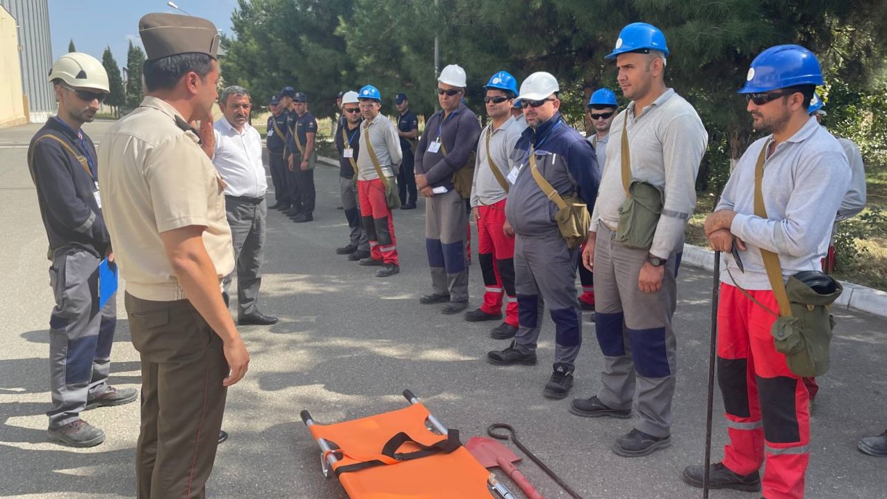 Hərbiləşdirilməmiş mülki müdafiə dəstələrinin genişmiqyaslı mülki müdafiə məşqi uğurla keçirilib
